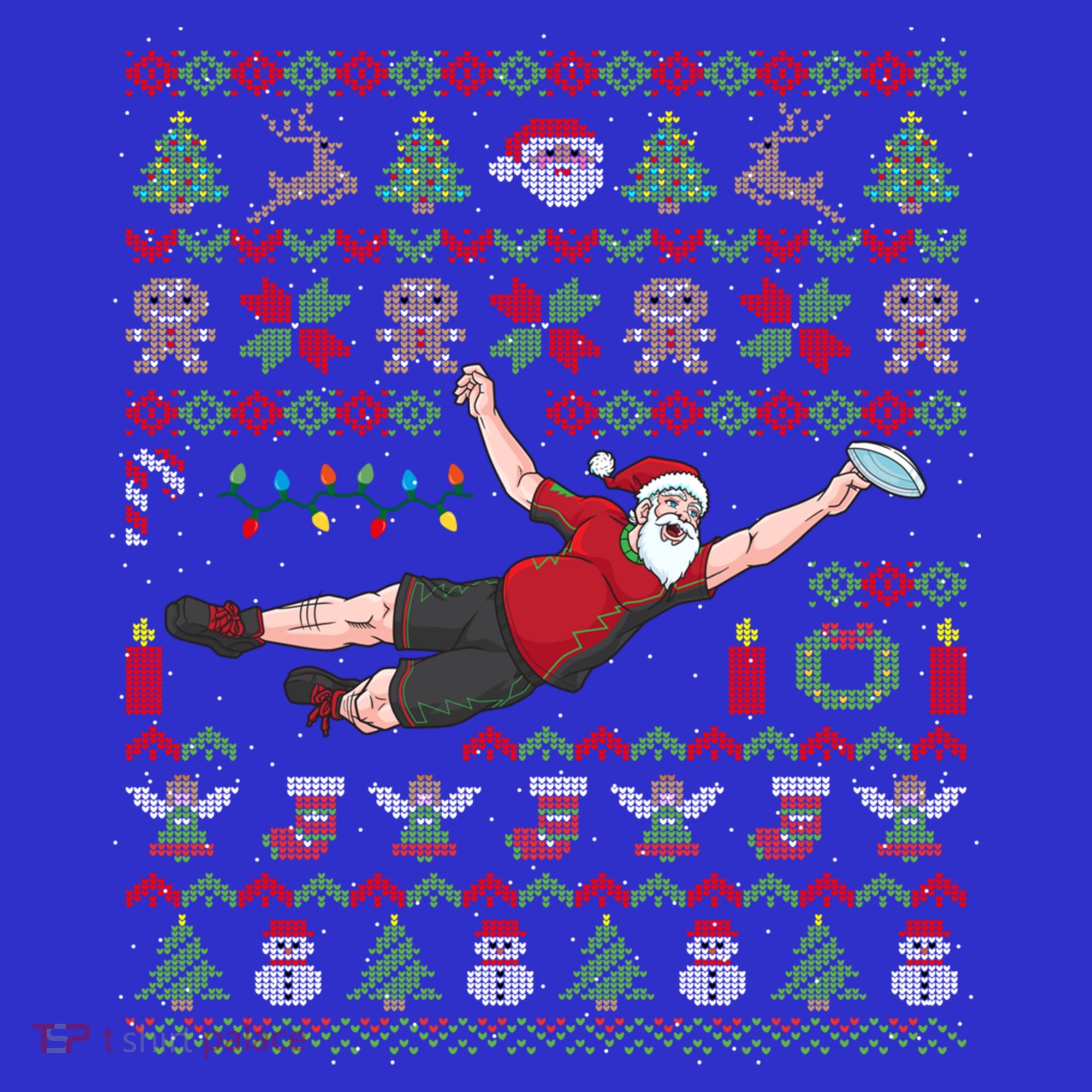 Ultimate Frisbee Santa Claus Sport Ugly Christmas Cute Gift Women's Tank Top