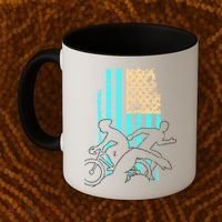 Usa Flag Triathlon Great Gift Swim Bike Run Coffee Mug thumb 2