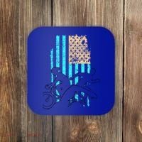 Usa Flag Triathlon Great Gift Swim Bike Run Coaster thumb 0