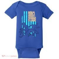 Usa Flag Triathlon Great Gift Swim Bike Run Baby Bodysuit thumb 0