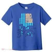 Usa Flag Triathlon Great Gift Swim Bike Run Toddler T-Shirt thumb 0