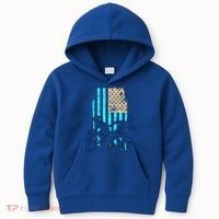 Usa Flag Triathlon Great Gift Swim Bike Run Kids Hoodie thumb 0