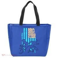 Usa Flag Triathlon Great Gift Swim Bike Run Tote Bag thumb 0
