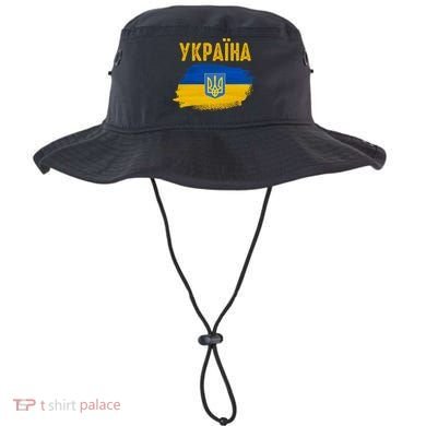 Ukraine Flag Trident Cyrillic Font Patriotic Ukrainians Gift Bucket Hat