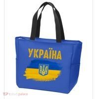 Ukraine Flag Trident Cyrillic Font Patriotic Ukrainians Gift Tote Bag thumb 3