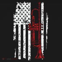 USA Flag Thin Red Line Jazz Music Gifts Trumpet Women's Tank Top thumb 5