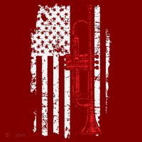 USA Flag Thin Red Line Jazz Music Gifts Trumpet Mousepad thumb 1