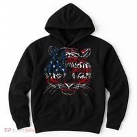 USA Flag Tiger Patriotic Independence Day 4th Of July Hoodie thumb 0