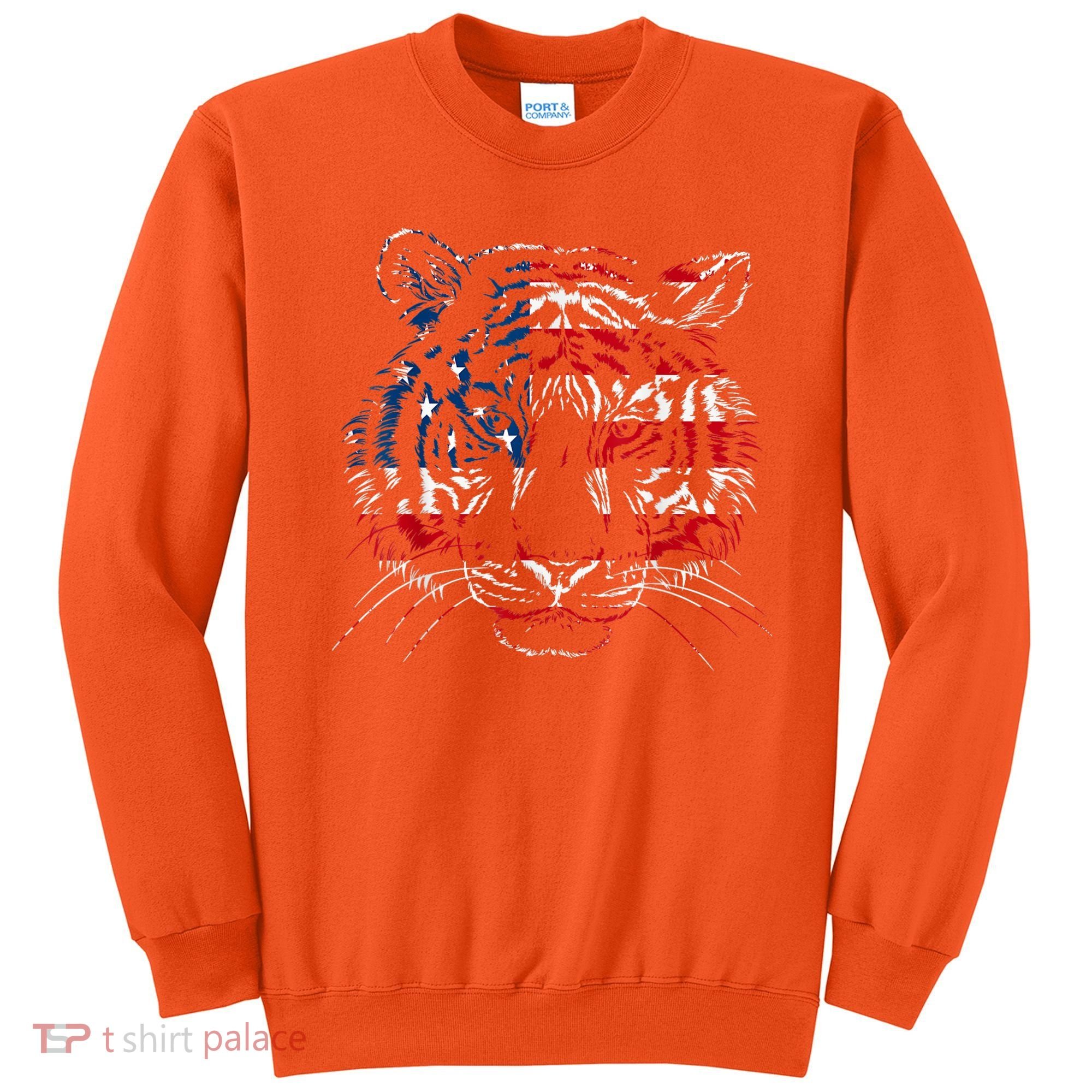 USA Flag Tiger Patriotic Independence Day 4th Of July Sweatshirt