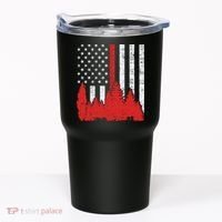 USA Flag Thin Red Line Forest Fire Wildland Firefighter Gift Tumbler thumb 0