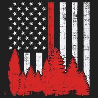 USA Flag Thin Red Line Forest Fire Wildland Firefighter Gift Tumbler thumb 3
