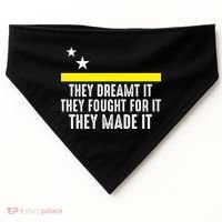 Uracao Flag They Dreamed It Fought For It USA-Made Doggie Bandana thumb 0