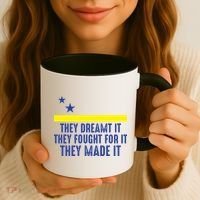 Uracao Flag They Dreamed It Fought For It Coffee Mug thumb 3