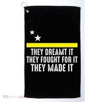 Uracao Flag They Dreamed It Fought For It Golf Towel thumb 0