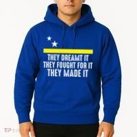 Uracao Flag They Dreamed It Fought For It Hoodie thumb 2