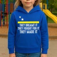 Uracao Flag They Dreamed It Fought For It Kids Hoodie thumb 3