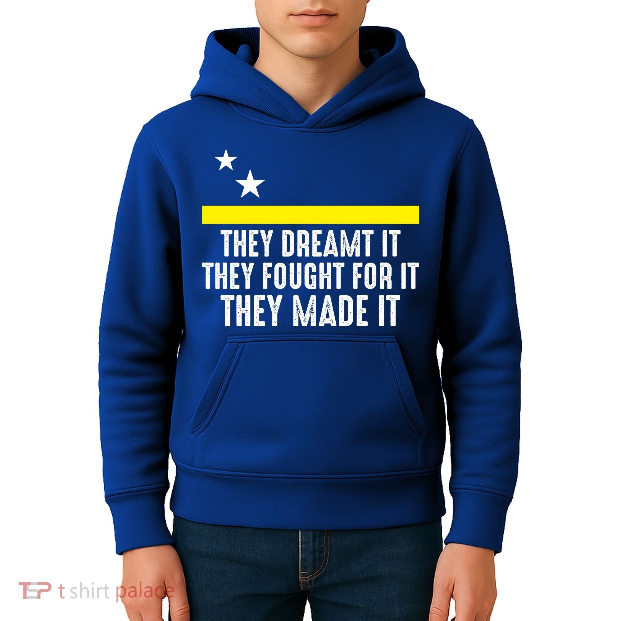 Uracao Flag They Dreamed It Fought For It Kids Hoodie