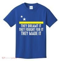 Uracao Flag They Dreamed It Fought For It Kids T-Shirt thumb 0