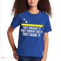Uracao Flag They Dreamed It Fought For It Kids T-Shirt thumb 2