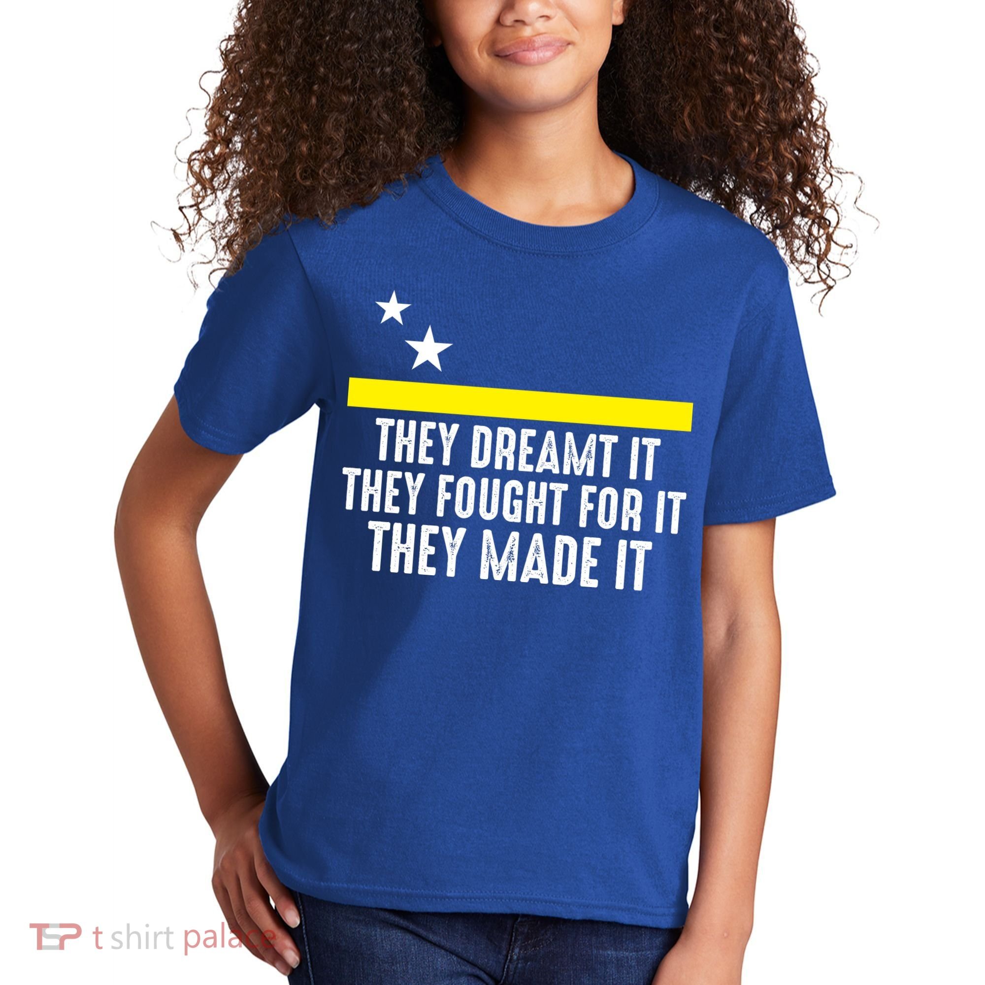 Uracao Flag They Dreamed It Fought For It Kids T-Shirt
