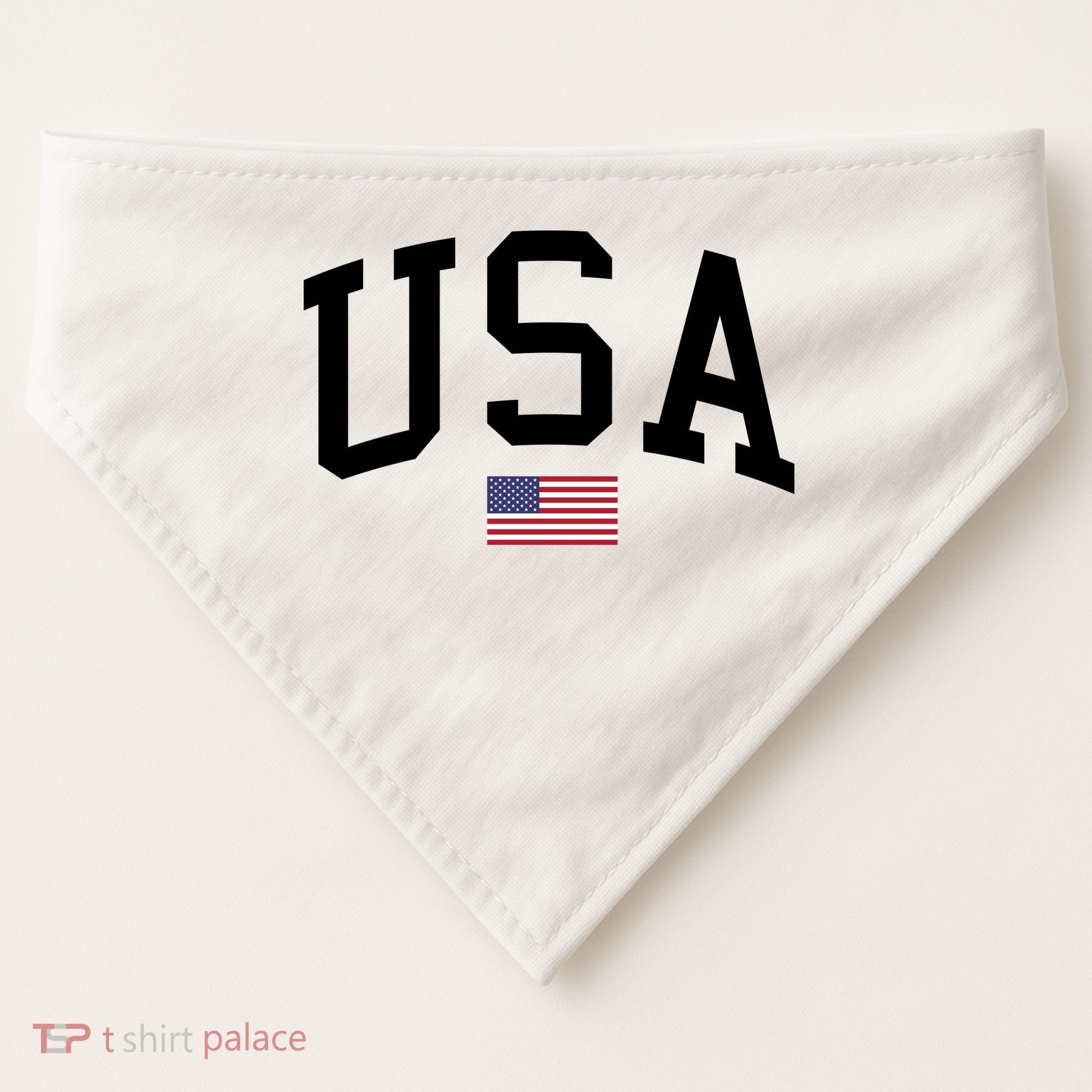 USA Flag USA-Made Doggie Bandana