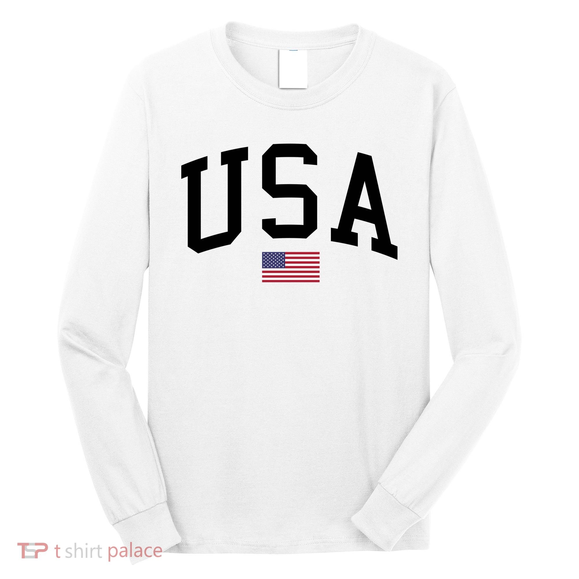USA Flag Long Sleeve Shirt