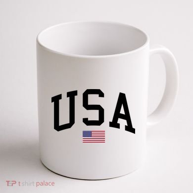 USA Flag Coffee Mug back