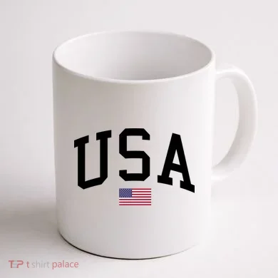USA Flag Coffee Mug back
