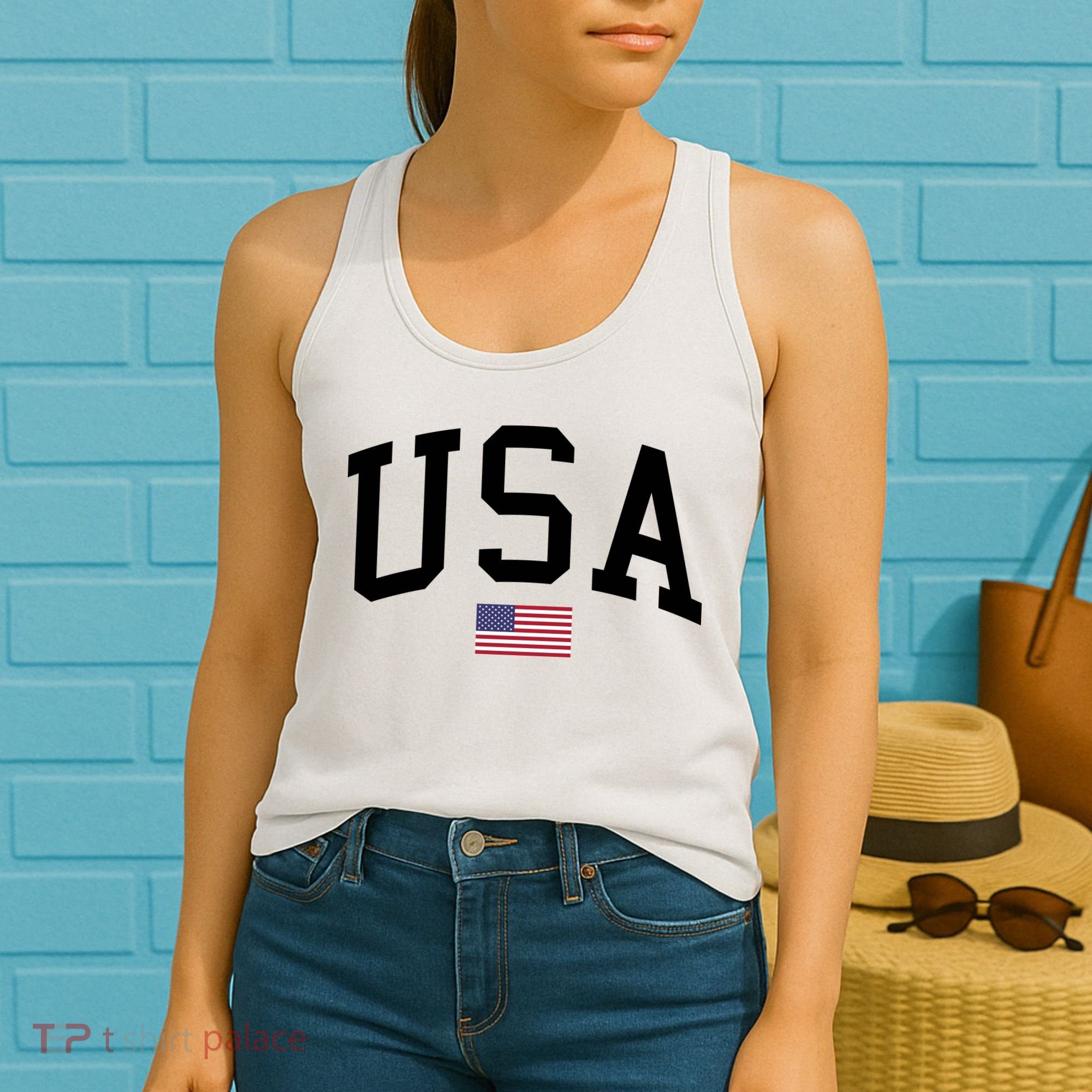 USA Flag Women's Tank Top