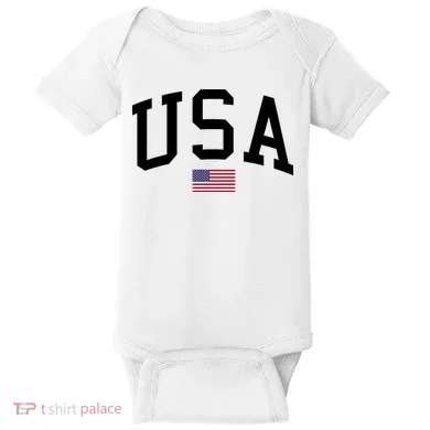 USA Flag Baby Bodysuit