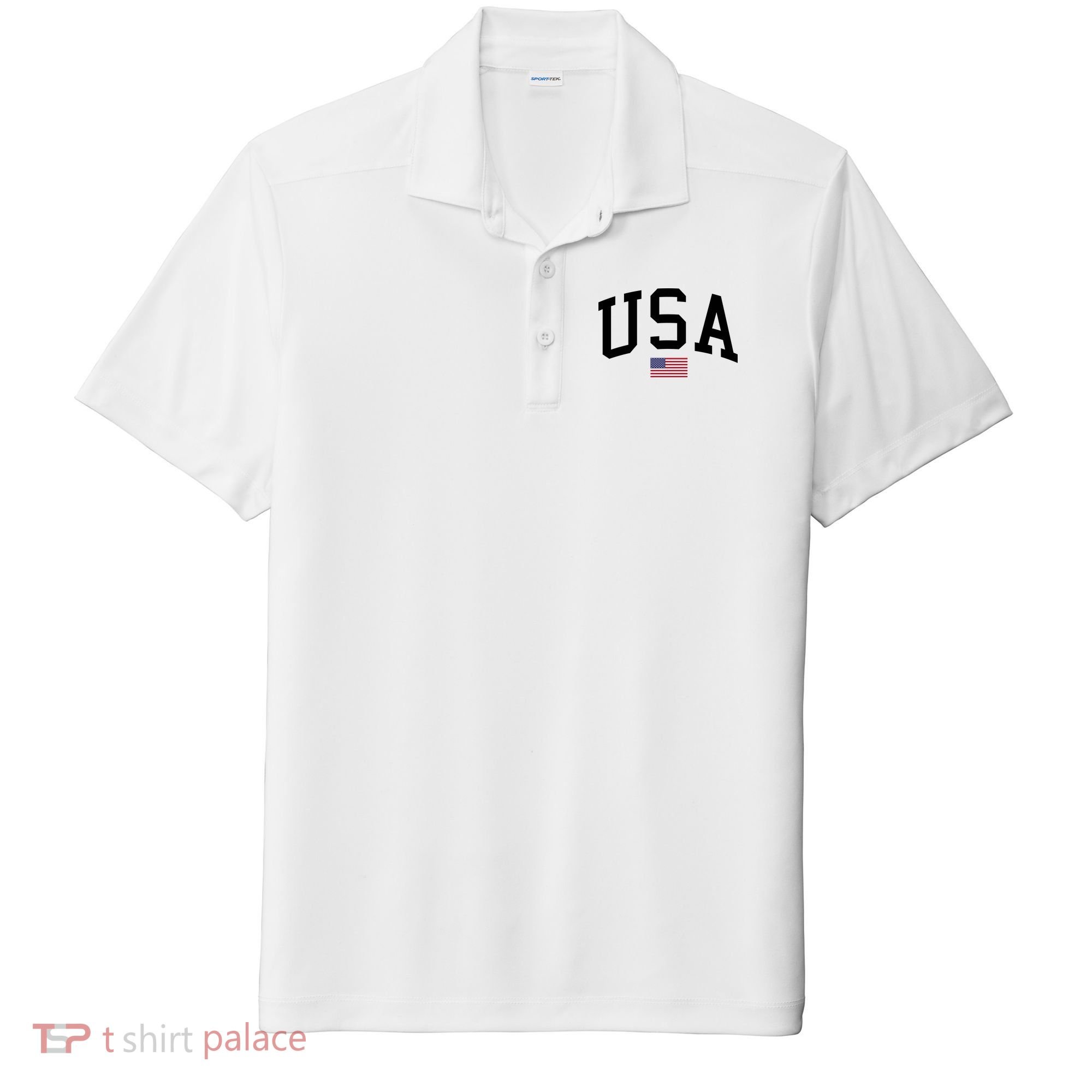 USA Flag Sport-Tek Posi-UV Pro Polo