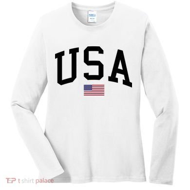 USA Flag Women's Long Sleeve Shirt