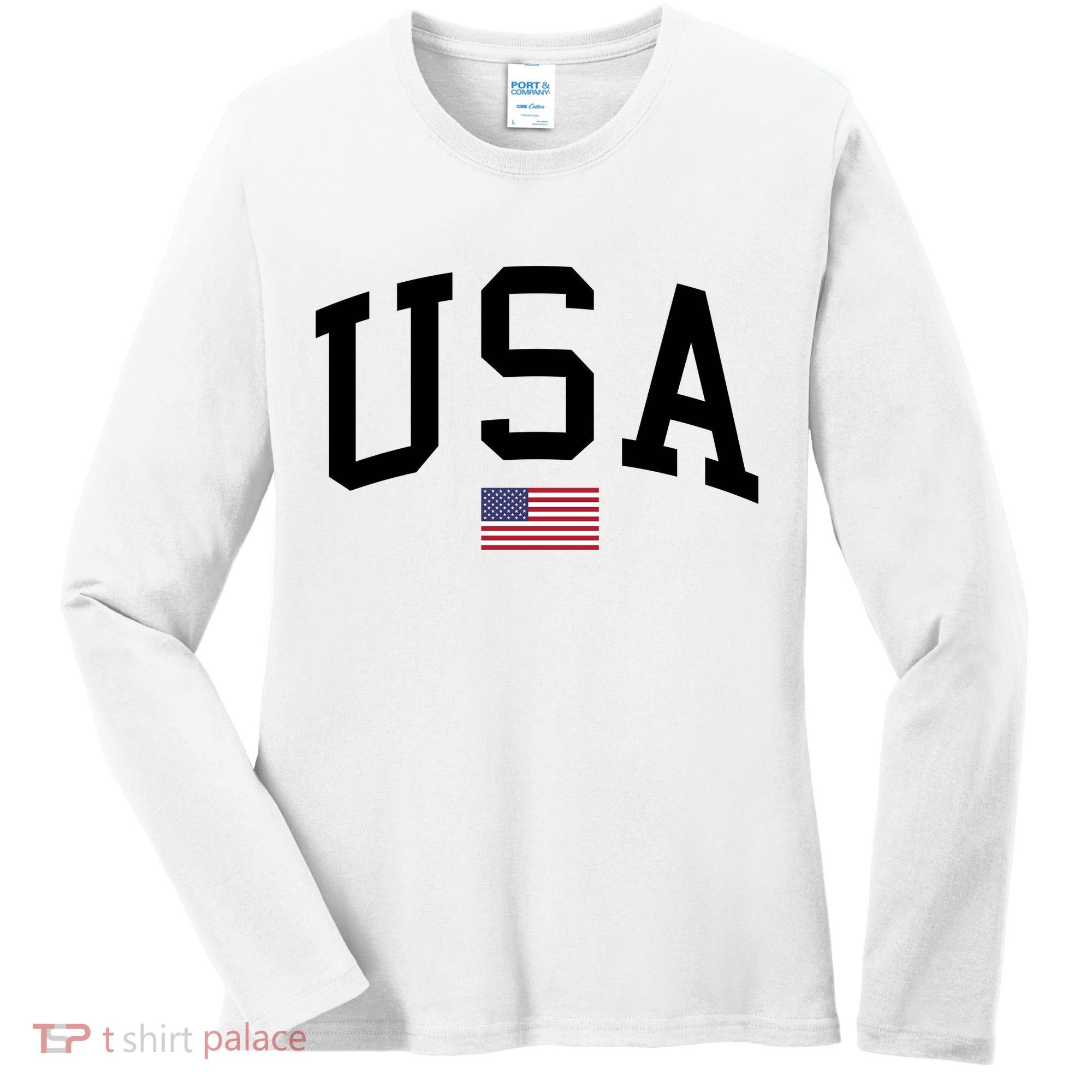 USA Flag Women's Long Sleeve Shirt