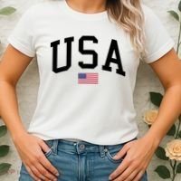 USA Flag Women's T-Shirt thumb 2