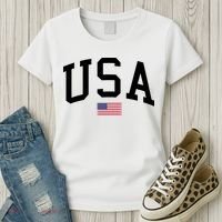 USA Flag Women's T-Shirt thumb 3