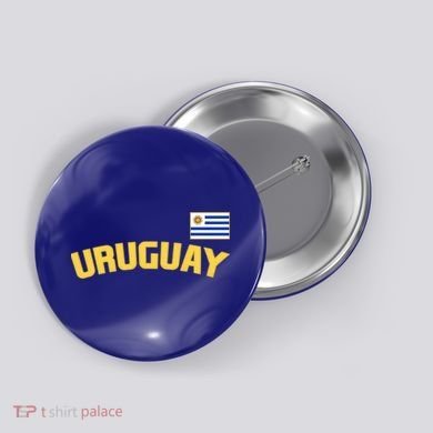 Uruguay Flag Uruguayan Pride International Country Funny Gift Button