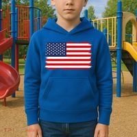 USA Flag Kids Hoodie thumb 2