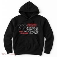 Us Flag Unmasked Unmuzzled Unvaccinated Unafraid Hoodie thumb 0