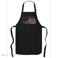 Us Flag Unmasked Unmuzzled Unvaccinated Unafraid Apron thumb 0