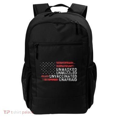 Us Flag Unmasked Unmuzzled Unvaccinated Unafraid Backpack