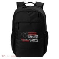 Us Flag Unmasked Unmuzzled Unvaccinated Unafraid Backpack thumb 0
