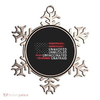 Us Flag Unmasked Unmuzzled Unvaccinated Unafraid Ornament