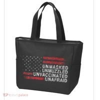 Us Flag Unmasked Unmuzzled Unvaccinated Unafraid Tote Bag thumb 3