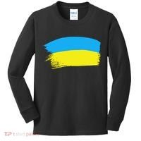 Ukraine Flag Kids Long Sleeve Shirt thumb 0