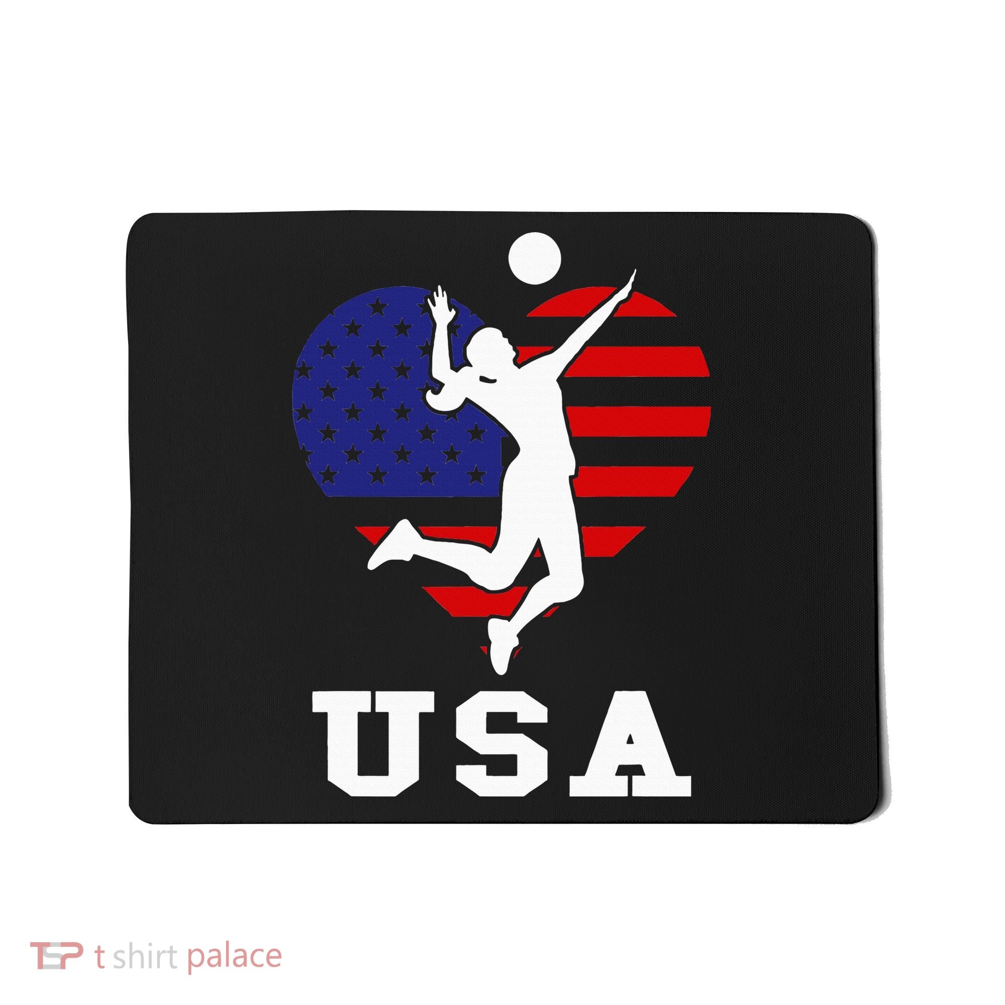 Usa Flag Volleyball Support Usa Team Volleyball Mousepad