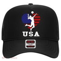 Usa Flag Volleyball Support Usa Team Volleyball Hat thumb 0