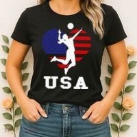 Usa Flag Volleyball Support Usa Team Volleyball Women's T-Shirt thumb 2