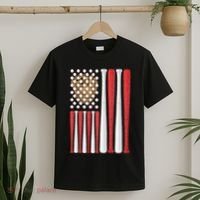 Us Flag Vintage Baseball Flag American Baseball Flag T-Shirt thumb 2