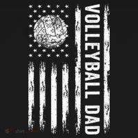 USA Flag Volleyball Dad Volleyball Game Day Vibes Women's Hoodie thumb 2
