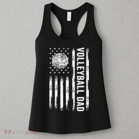 USA Flag Volleyball Dad Volleyball Game Day Vibes Women's Tank Top thumb 3